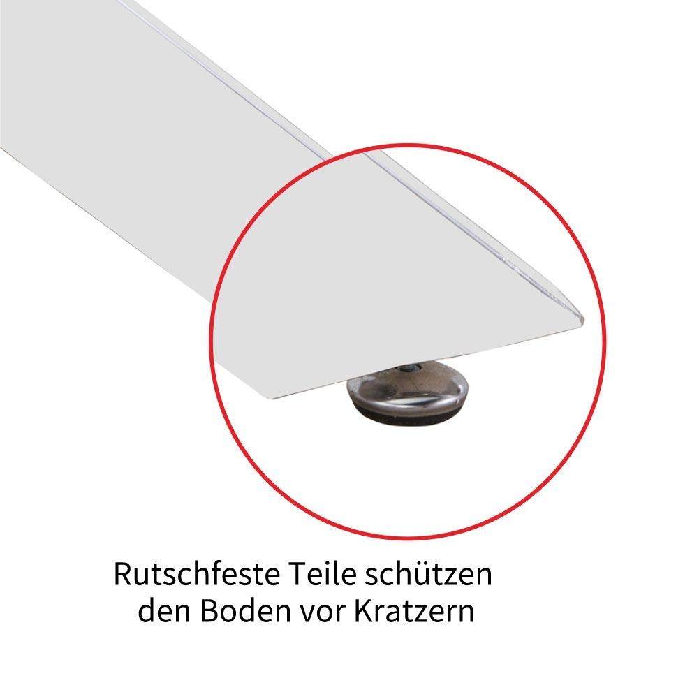 GOLDFAN Esstisch Rund Glas Moderner Küchentisch 80cm Runder Glas Esszimmertische mit Metallbeinen für Esszimmer Wohnzimmer Küche, Schwarz