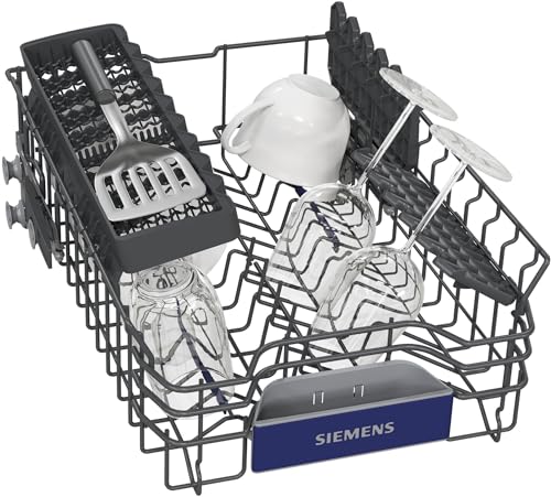 Siemens SR63EX24KE, iQ300 Smart Dishwasher, Fully Integrated, 45 cm Wide, Made in Germany, Cutlery Basket, Automatic Door Opening at the End of the Programme, Pleasantly Quiet with iQ Drive Motor