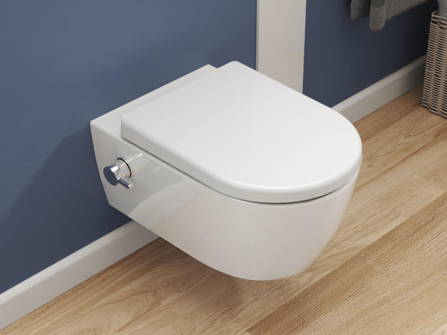 SSWW Taharet Toilet Includes Fitting and Removable Soft-Close Seat, Shower Toilet, Hanging Toilet, Toilet with Bidet Function, Hygienic, Shattaf, Different Versions
