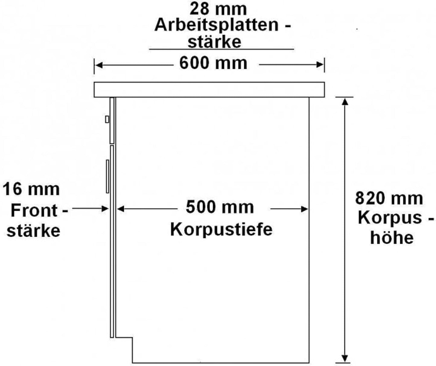 Kuechen-preisbombe Dave Mini Kitchen Unit 180 cm Single Kitchen Unit Oak Sonoma Truffle