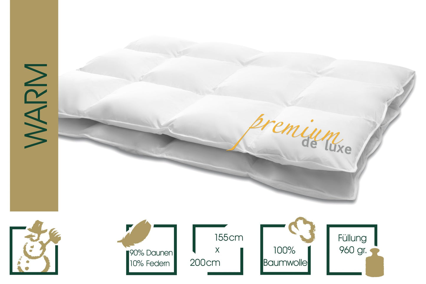 PREMIUM DE LUXE Down Duvet Summer, 135 x 200 cm
