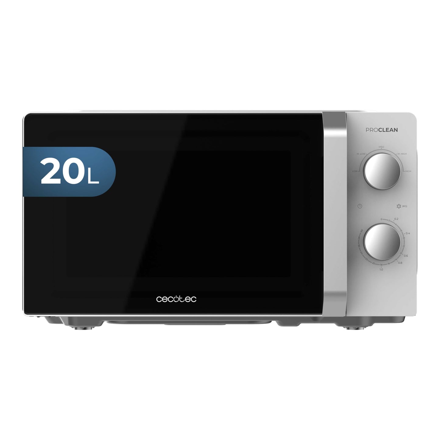 Cecotec Inverter Microwave - 19L Capacity - Defrosting, Heating and Cooking - Proclean 5010 Inverter. 700 W, 5 Power Levels, LED Display, 245 mm Turntable, Timer, 8 Programmes
