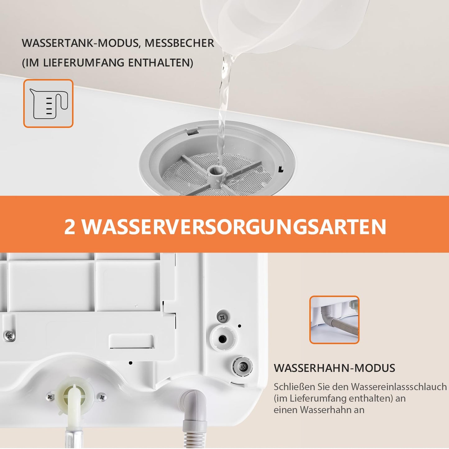 Karlxtom TDQR03A Mini Dishwasher, 6 Programmes Freestanding Table Dishwasher, Dishwasher with 2 Water Supply Modes, Car Drying, Perfect for Small Families and Couples