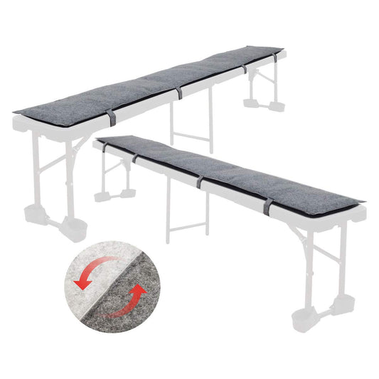 DuneDesign 2er Set: 180 cm Filz Bierbank Polster - 2 cm Dicke Bierbank Kissen zum Wenden - 180x28 Sitzauflagen Bierzeltgarnitur - Sitzpolster für Bierbänke Deko Bierzeltgarnitur Bierbankauflagen Set