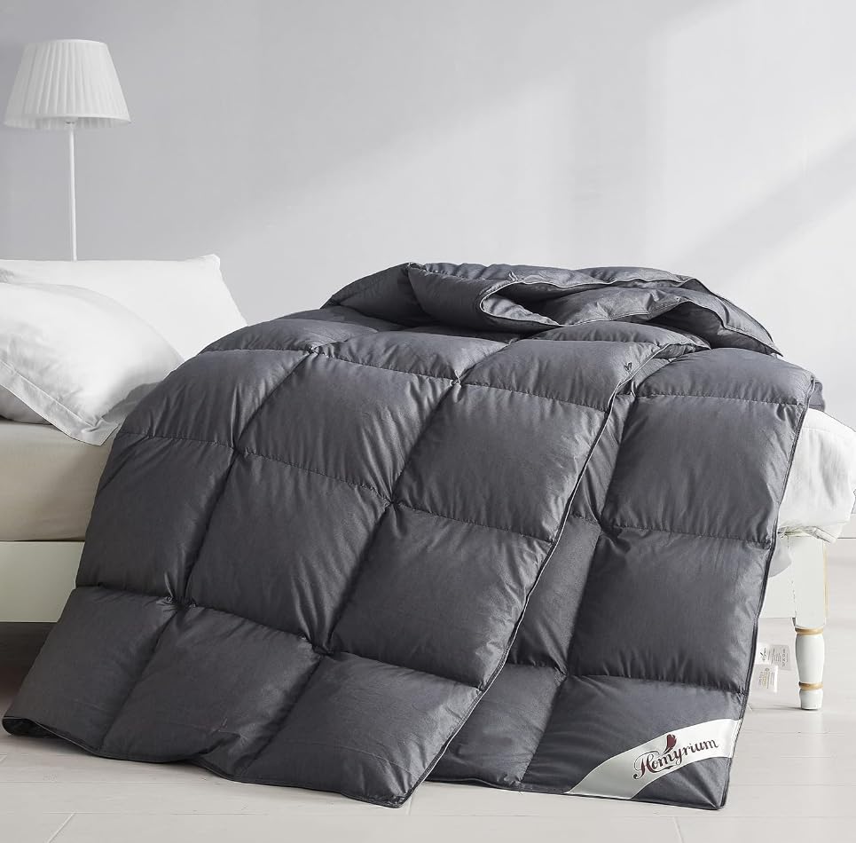 Homyrium Quilted Winter Down Duvet, 135 x 200 cm, Warm Feather Duvet, Filling Weight: 1600 g, Oeko-Tex and RDS-Certified
