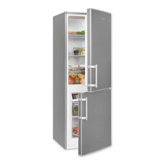 Exquisit Kühl-Gefrierkombination, 143 cm Höhe, Kühlschrank mit Gefrierfach, 4-Sterne-Gefrieren, 173 Liter, Alarm-Funktion, Kühl Gefrierkombination freistehend, KGC5233-60-HE-040D weiss