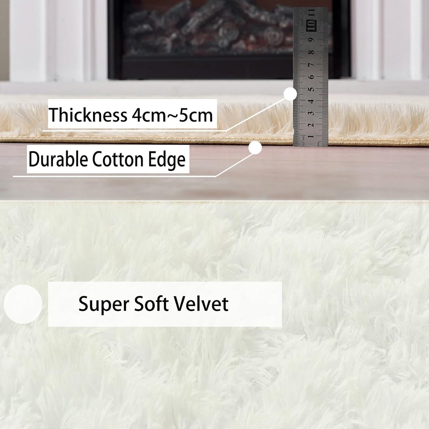 Obundi Pink Rug, Fluffy Living Room, Rugs, Teenager's Room, Girls, Soft Non-Slip Bedroom Carpet, Office, Small Rug (Pink, 60 x 120 cm)