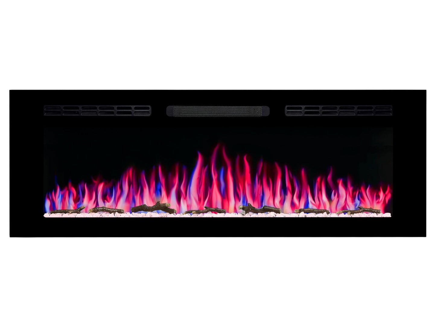 ArtiFlame Elektrokamin AF27WR Multicolor, Elektrischer Einbaukamin mit Heizung 900/1800 W, realistischer 3D-Flammeneffekt, LED-Beleuchtung, Fernbedienung, Timer, Thermostat, Knistereffekt, Schwarz