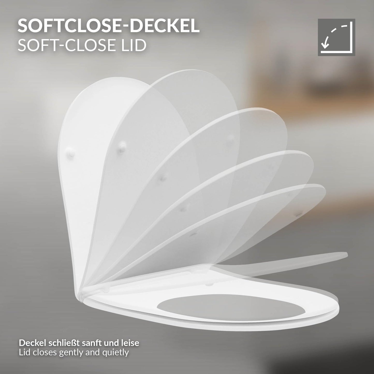 ECD Germany Rimless Wall-Mounted Toilet Ceramic White Matt with Nano Coating, Wall Toilet Long 52 cm, Removable Toilet Seat Made of Duroplast Soft Close Mechanism, Deep Washdown with Lotus Effect