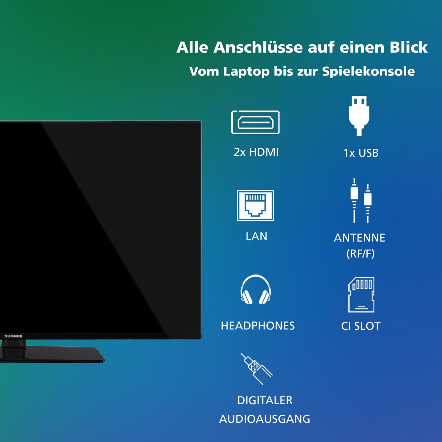 TELEFUNKEN VIDAA D43U790B2CW 4K TV 43 Inch Smart TV UHD, HDR TV with Dolby Vision, Triple Tuner and 6 Months HD+ Including LED TV, Black