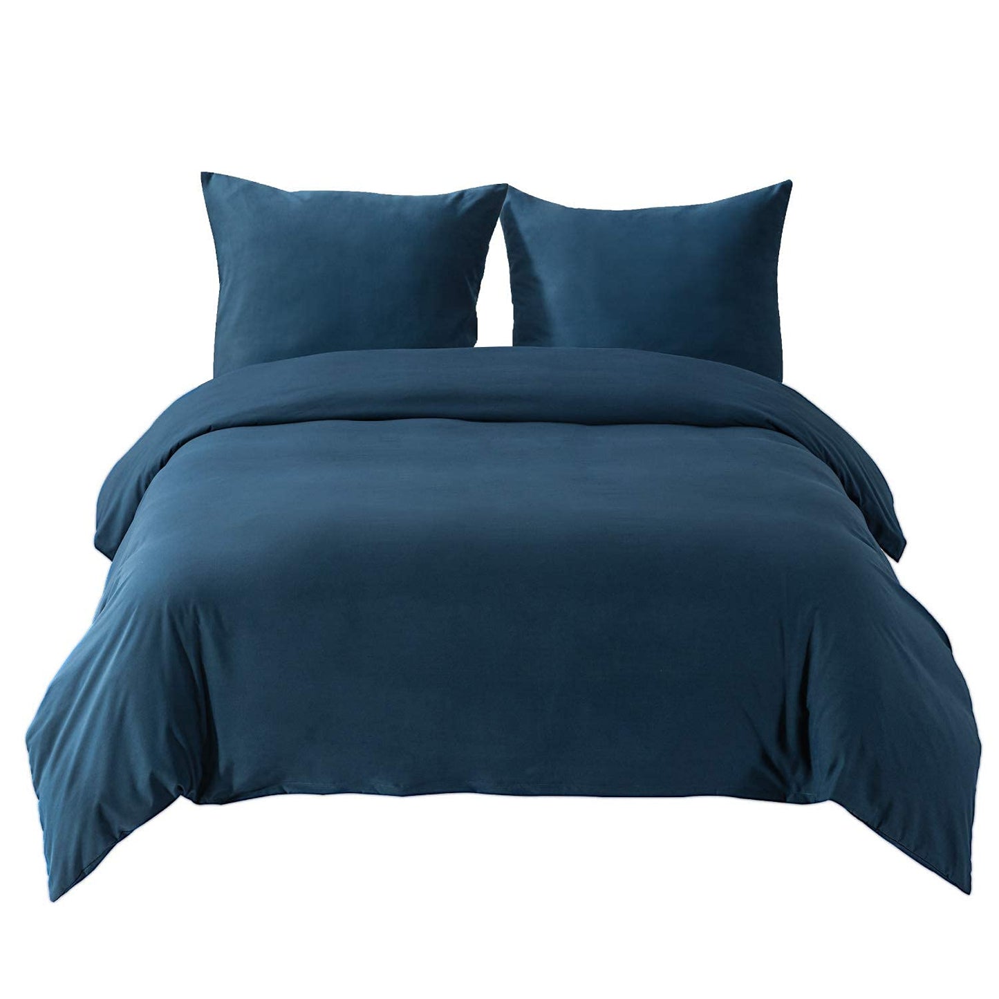Bedsure Bed Linen 135 x 200 cm, 4-Piece Anthracite Bed Linen, 2 Duvet Covers 135 x 200 cm and 2 Pillowcases 80 x 80 cm, Oeko-Tex Bed Linen Sets, Polyester Microfibre with Zip
