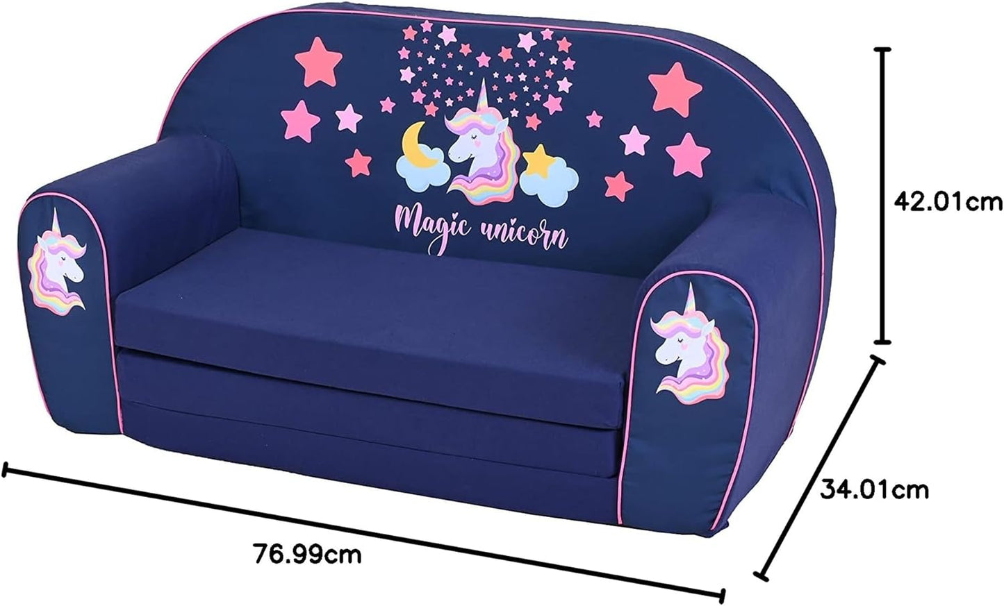 Knorrtoys 68470 Children's Sofa Magic Unicorn White