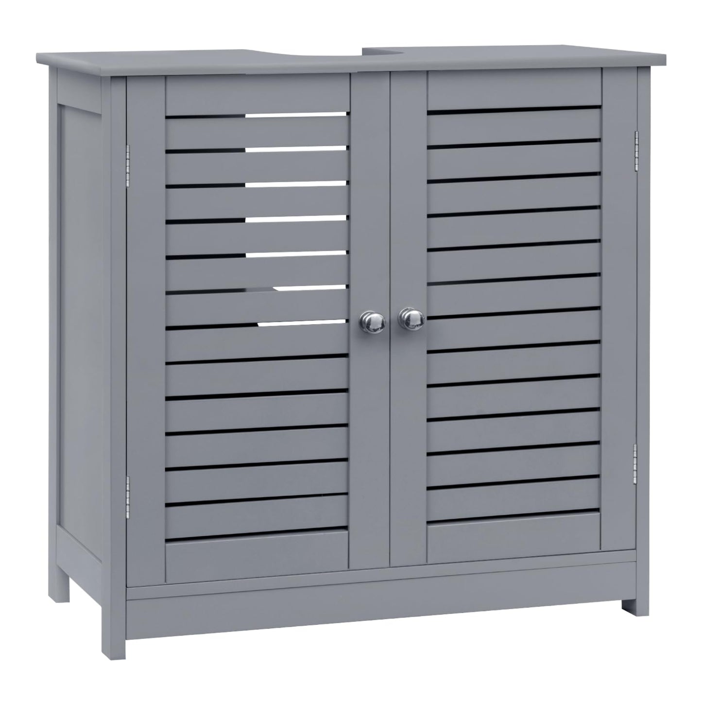 EUGAD Under Basin Vanity Unit Bathroom Cupboard with 2 Doors 60 x 30 x 60 cm, Bamboo