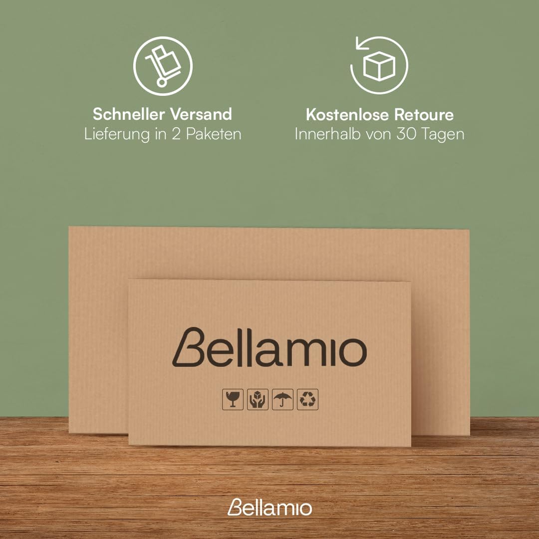 Bellamio Nore Schreibtisch in Schwarz mit 5 Schubladen - Jugendschreibtisch 75x53x110 cm - Schminktisch & Schreibtisch Kombi - Computertisch mit Schubladen beidseitig montierbar – Bürotisch