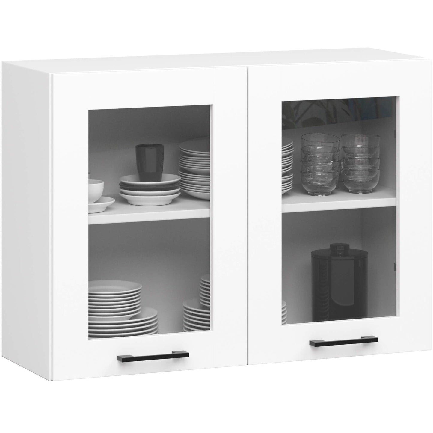 AKORD Küchenmöbel-Set OLIWIA 2.4m Modulares 240 cm 11 Türen 1 Schublade, Küche Komplett, Kitchen Cabinet Set, Küchenschränke, Standschränke, B240xH203xT46 cm, Beton & Beton