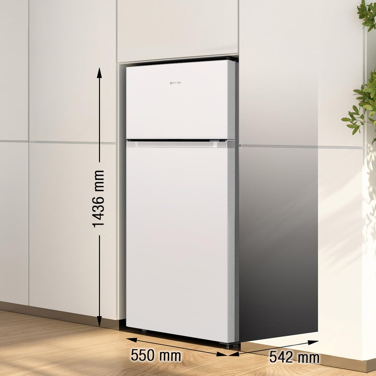 Gorenje N 619EAW4 Fridge-Freezer Combination, LED Display, 186 cm, 300 L, NoFrostPlus, Vegetable Compartment with Moisture Control, FastFreeze, White