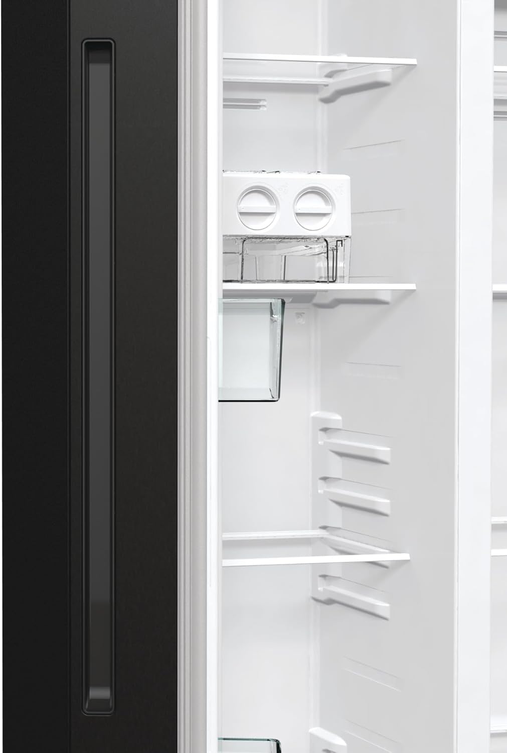 Gorenje NRR 9185 EABXLWD Side by Side Kühl-Gefrierkombination, Made in Europe, EEK E, NoFrostPlus, Inverter-Kompressor, Crisp Zone, ConvertActive Zone, FastFreeze, 178,6 cm, schwarz