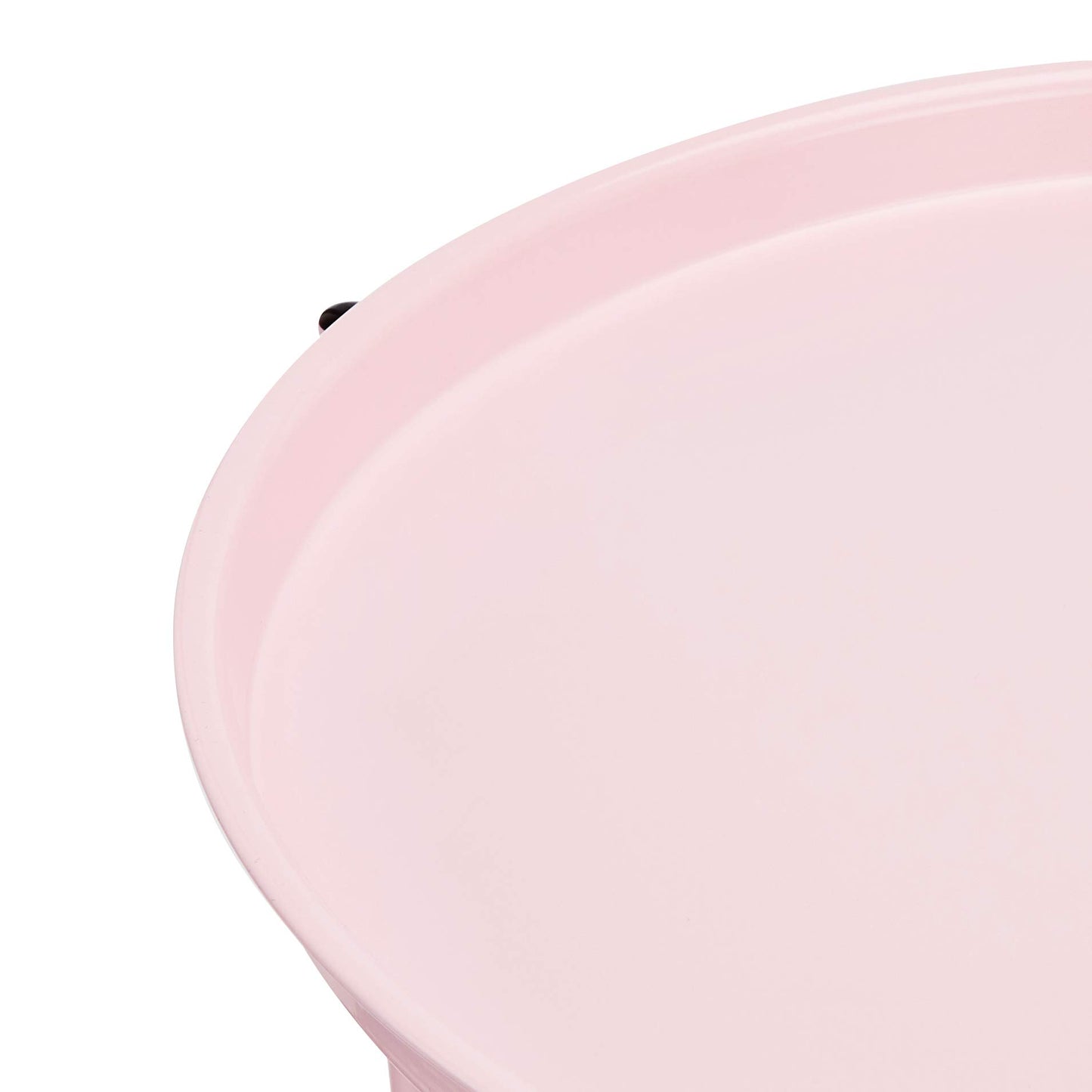 Amazon Basics Beistelltisch, rund, mit Aufbewahrungslösung, Leichte Creme Heidekraut Beistelltisch 44.96 x 44.96 x 48.0 cm