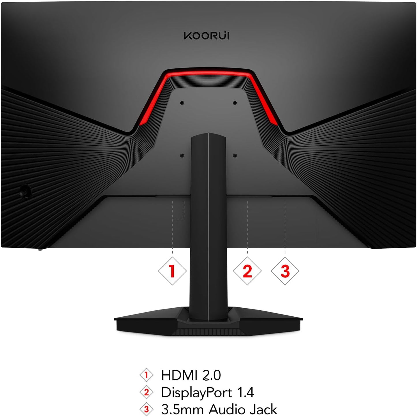 KOORUI Gaming Monitor 27 Zoll, PC Bildschirm 240Hz, FHD, 1ms, Adaptive Sync (1920 x 1080p, DCI-P3 90%, SRGB 100%, HDMI, DisplayPort, VESA 75x75)