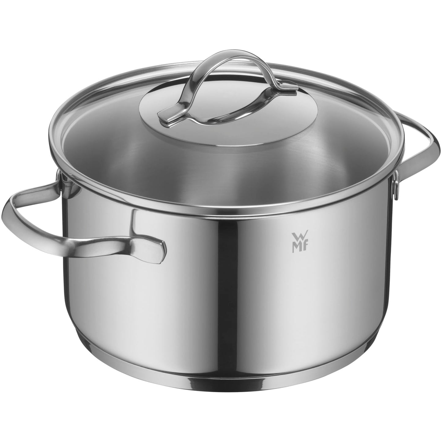 WMF Provence Plus Topfset Induktion 5-teilig, Kochtopf Set unbeschichtet mit Glasdeckel, für alle Herdarten geeignet, Induktions Töpfe Set, ohne Skalierung, Cromargan Edelstahl poliert