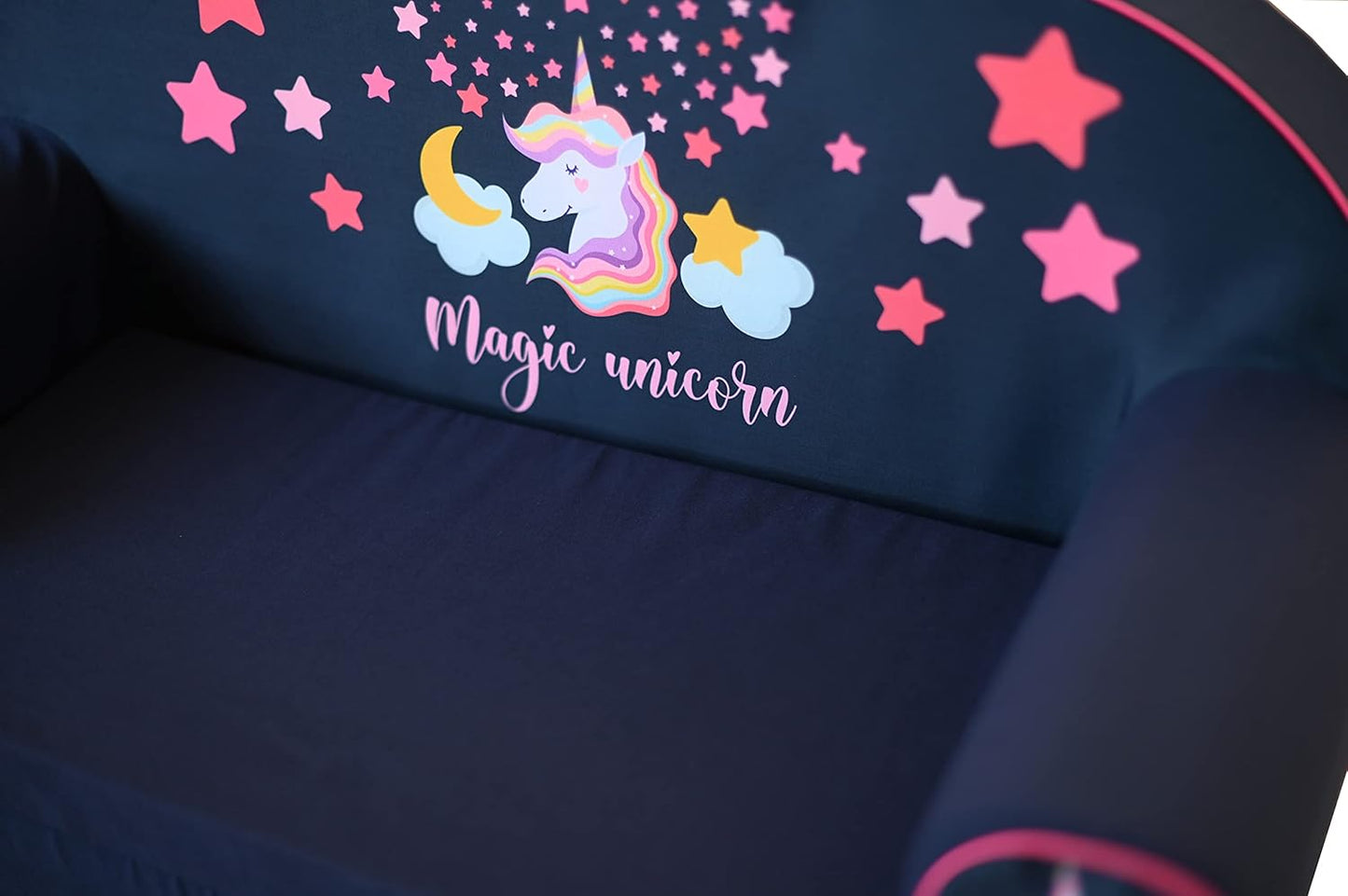 Knorrtoys 68470 Children's Sofa Magic Unicorn White