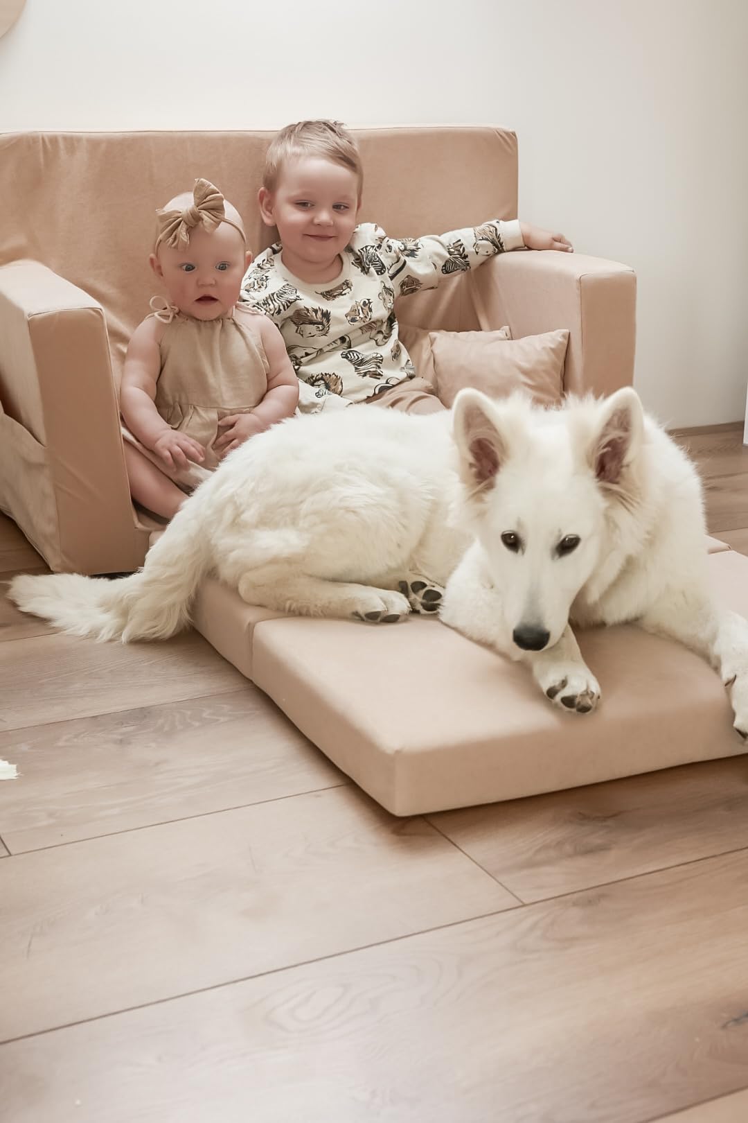 Flumi Personalised Children's/Teenager's Couch/Armchair/Sofa Bed, with Engraving of Child's Name, Play Sofa, Sleeping Chair, Bed Function, Children's Furniture, 92 x 40 x 60 cm, Microfibre (Grey)