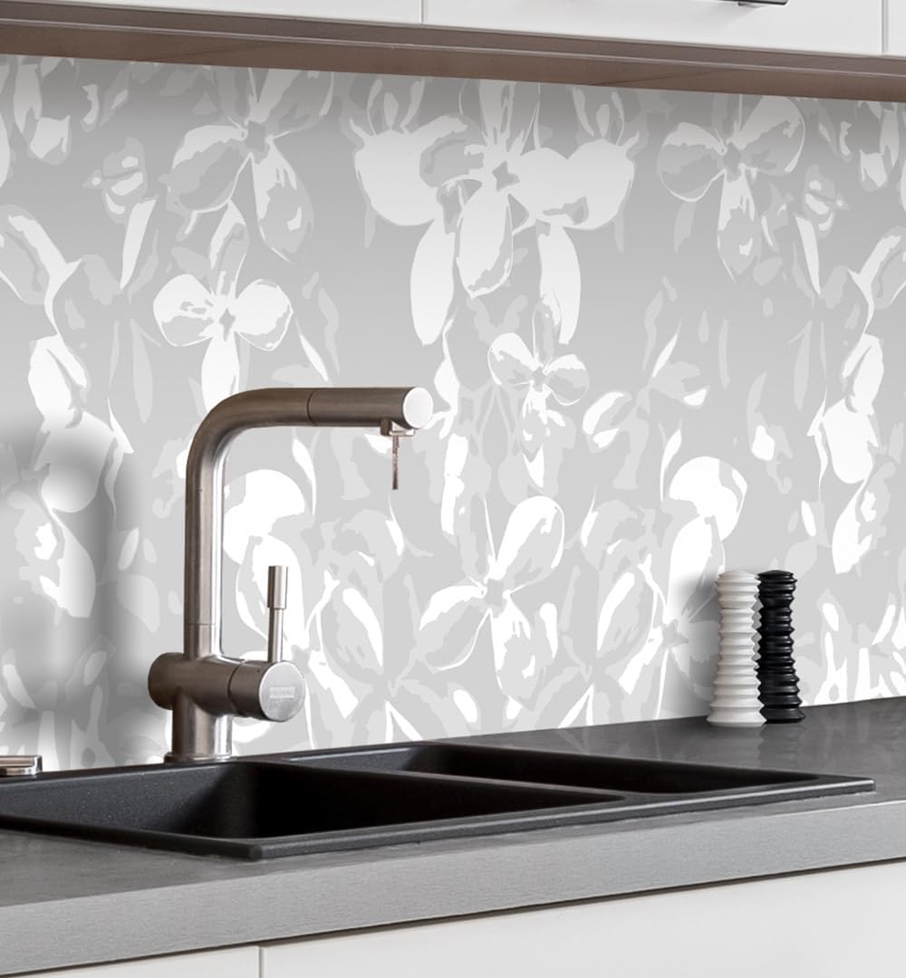 MyMaxxi Küchenrückwand Folie selbstklebend matt - einfache Montage ohne Bohren 0,4mm stark Versteift - Motiv Mauer 04-60cm hoch - Spritzschutz Küche Klebefolie - Stein Ziegel 60 x 60cm