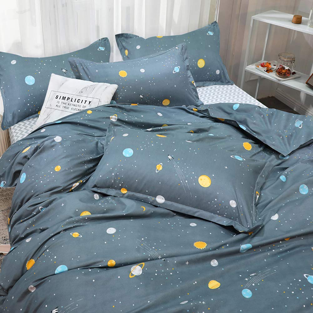AShanlan Girls' Pink Hearts Children's Bed Linen 135 x 200 cm Pillowcase 80 x 80 cm Grey Pink Reversible Children's Bedding Set 100% Microfibre Duvet Cover with Zip