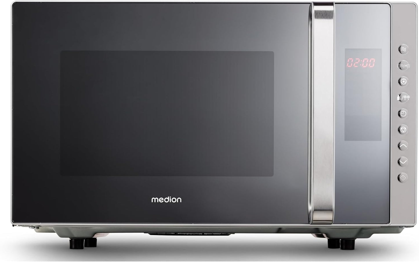 Medion MD 17495 3-in-1 Microwave with Grill and Hot Air Function (800 Watt Output, 1200 Watt Top Grill/Hot Air Output, 23 Litres) Silver