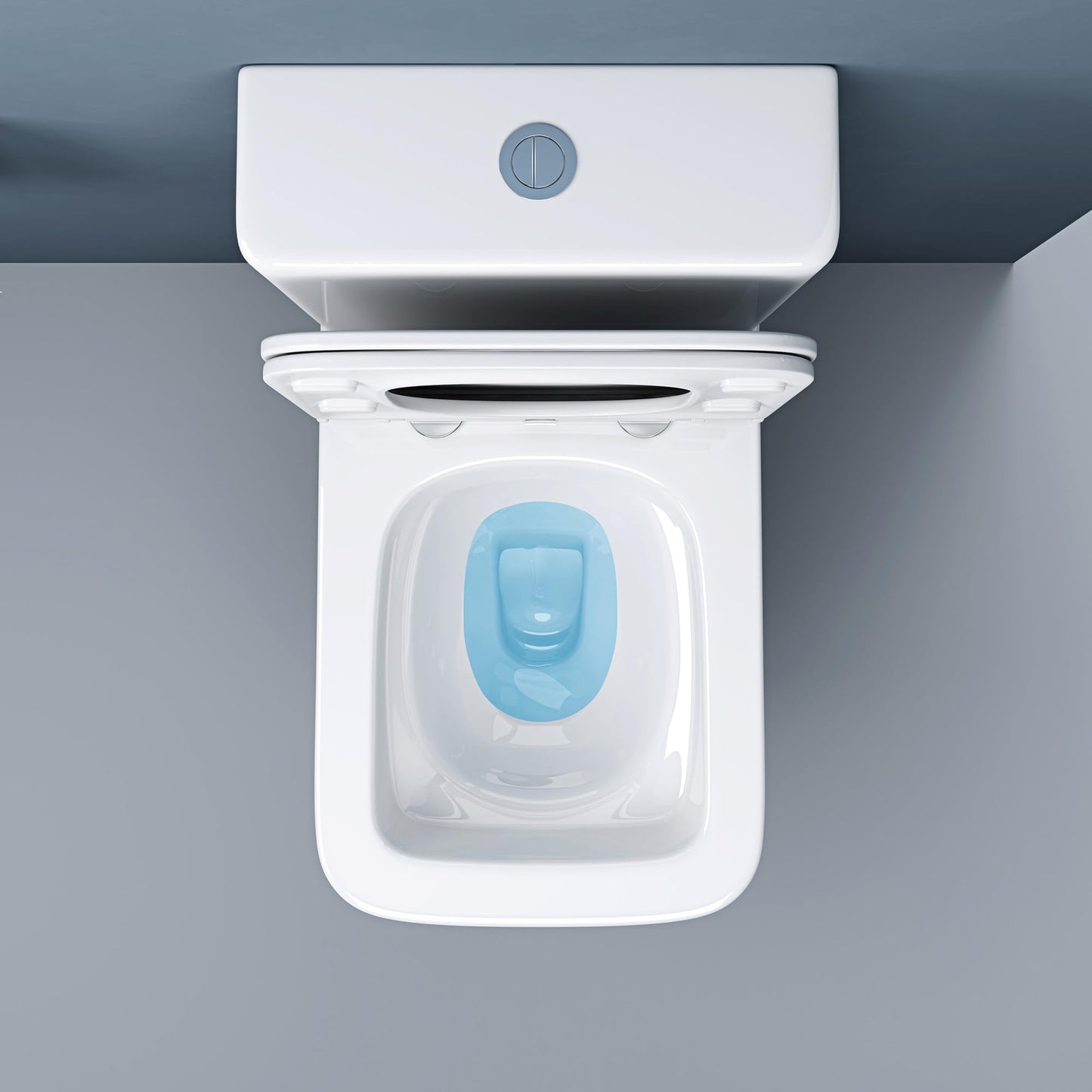 doporro Stand-WC mit Spülkasten komplett S112T schwarz matt inkl. Softclose Absenkautomatik 36x63x82cm Stand-Toilette schwarz matt spülrandlos