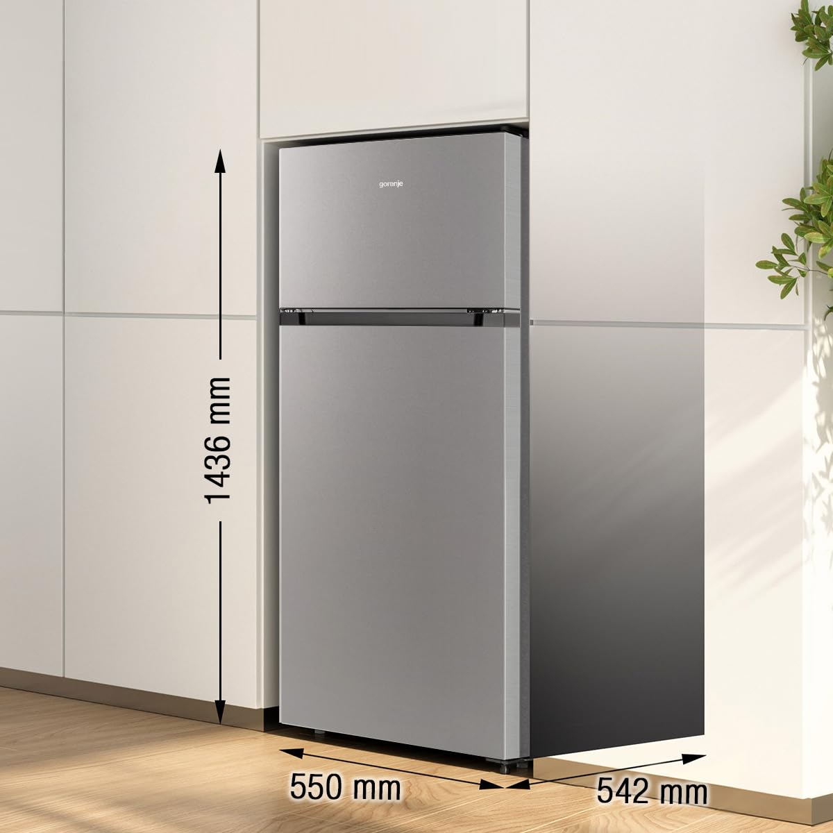 Gorenje N 619EAW4 Fridge-Freezer Combination, LED Display, 186 cm, 300 L, NoFrostPlus, Vegetable Compartment with Moisture Control, FastFreeze, White