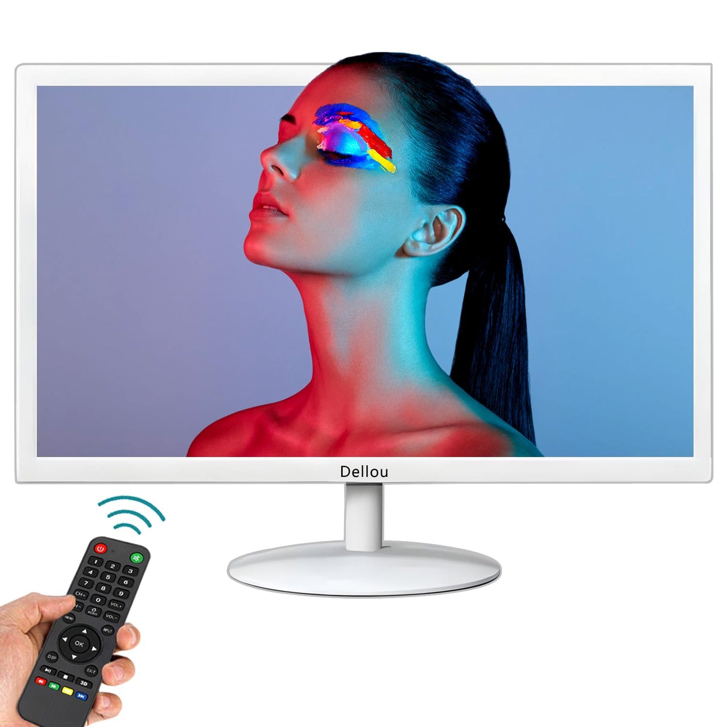 Eoulyee 19 Zoll Weißer Überwachungsmonitor CCTV Sicherheitskamera Monitor LCD Display Bildschirm Multifunktionale HDMI, AV, BNC, VGA, USB, PC Schnittstelle Computer Monitor 1440x900 Auflösung
