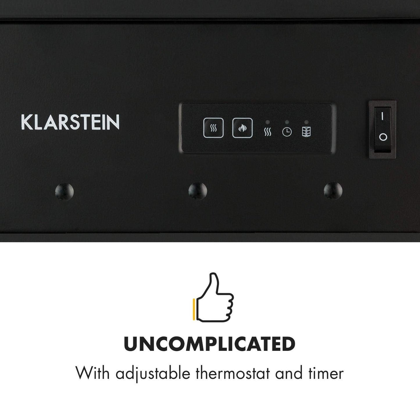 Klarstein Elektrokamin, Elektro Heizungen für Wohnzimmer & Innenräume, Elektrischer Kamin mit LED Flammen, mit Fernbedienung, Heizlüfter mit Timer, Einstellbarer Thermostat, Heizung 1900 W