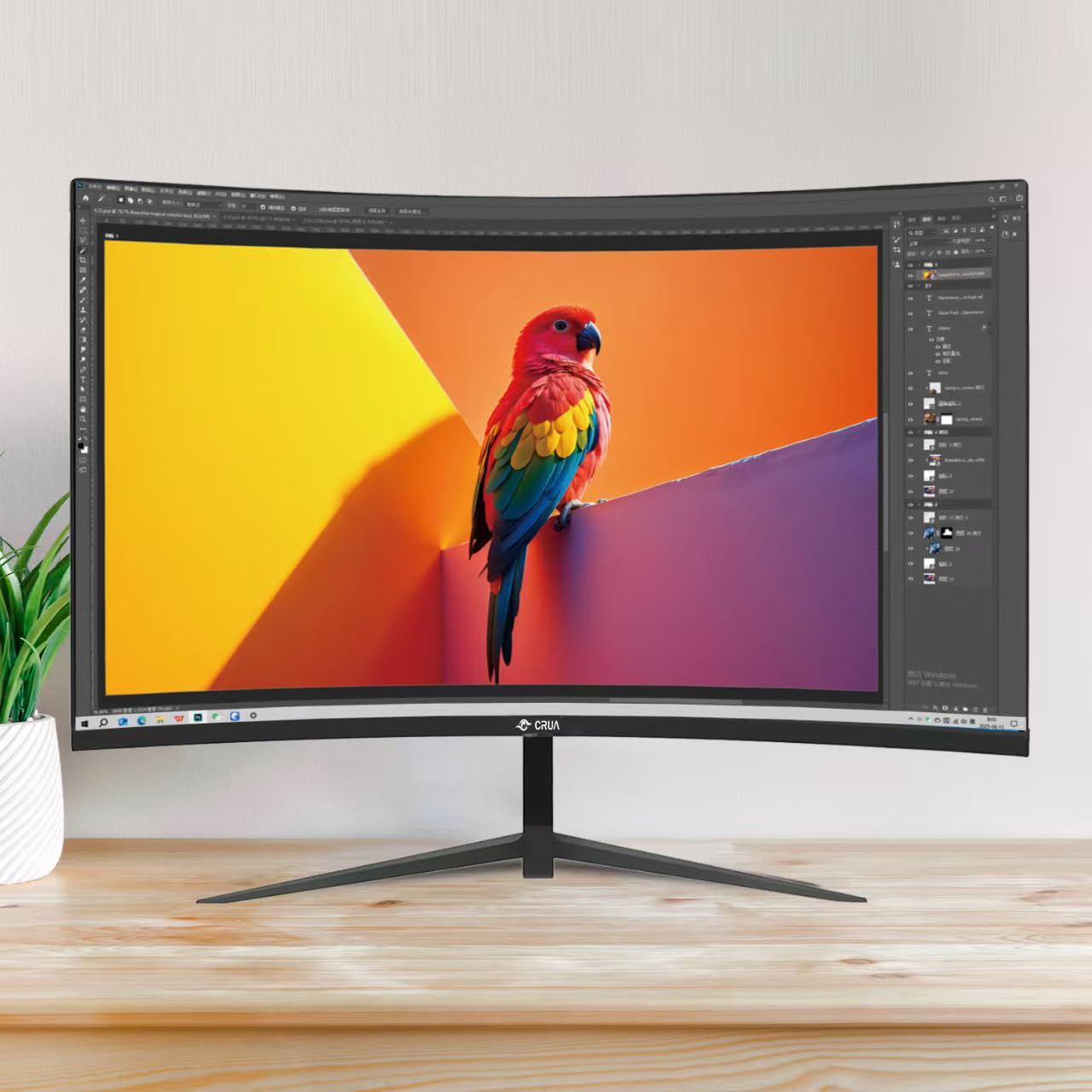 27 Inch Curved Monitor with 1920 * 1080P|100Hz/120Hz/144Hz Computer Monitor 27 inch with HDMI *1,VGA*1 and Tilt Adjustable,VESA Compatible Eye Care PC Office Monitor for Working and Gaming