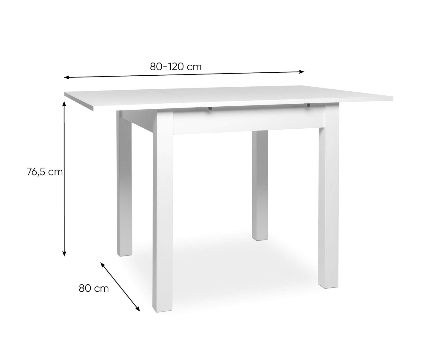 Newfurn Dining Table Wild Oak Dining Room Table Kitchen Table Dining Table II 120 x 76.5 x 70 cm (W x H x D) Extendible up to 160 cm including 40 cm Table Top Anthracite Kitchen Table Dining Table