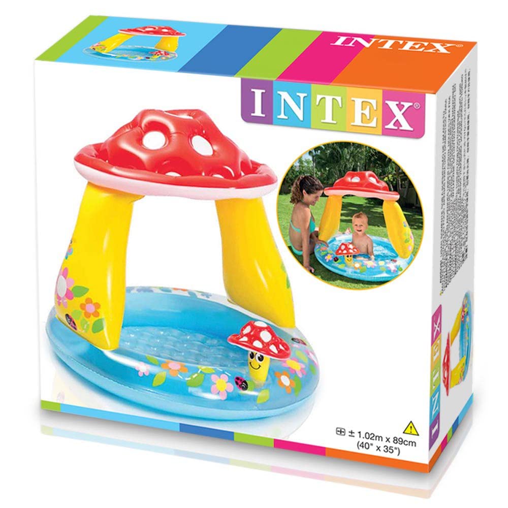 Vedes Großhandel GmbH 77703390 Baby Pool, Mushroom, Diameter 102 x 89 cm, Colourful, Single, Colourful