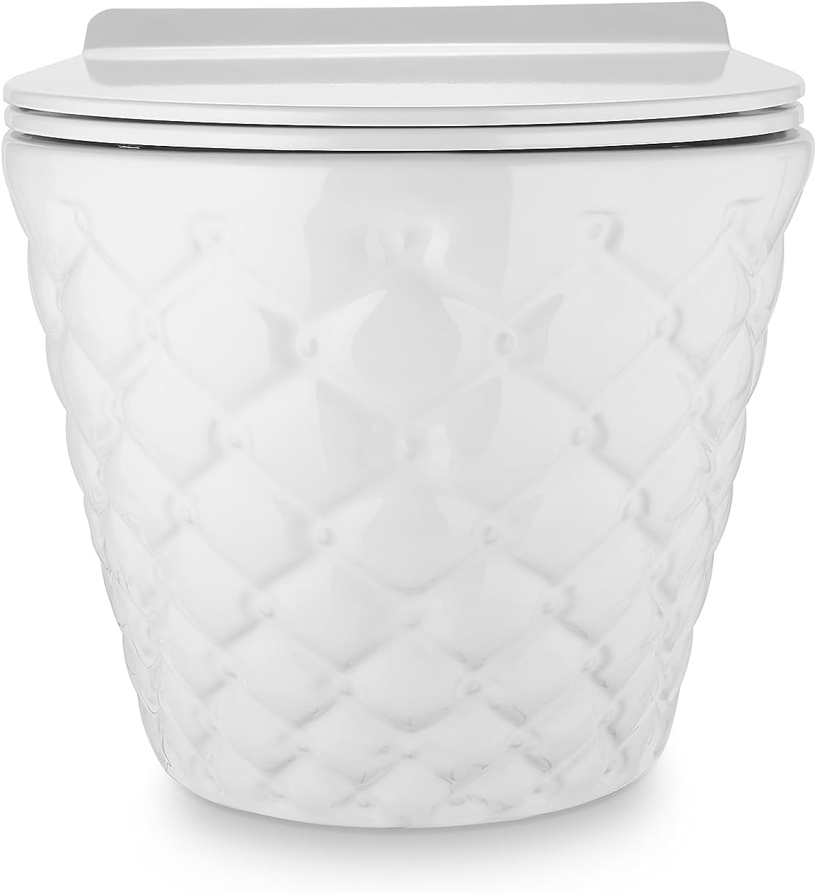 RD Luxury Spülrandloses Wand-WC Weiß – Hänge-Toilette aus Keramik mit Softclose WC-Sitz Absenkautomatik, Schallschutz & Komplettset
