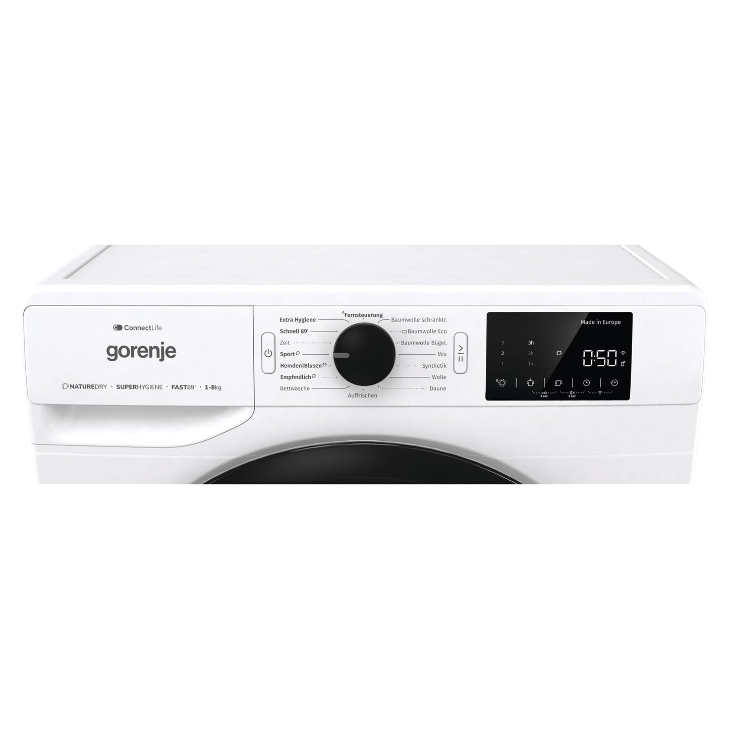 Gorenje DPNE82/GN Trockner/Kondensation mit Wärmepumpe / 8kg / 16 Programme/WIFI/Made in Europe/WaveActive Trommel/TwinAir/Feuchtesensor/Naturedry/LED Display/EEK: A++