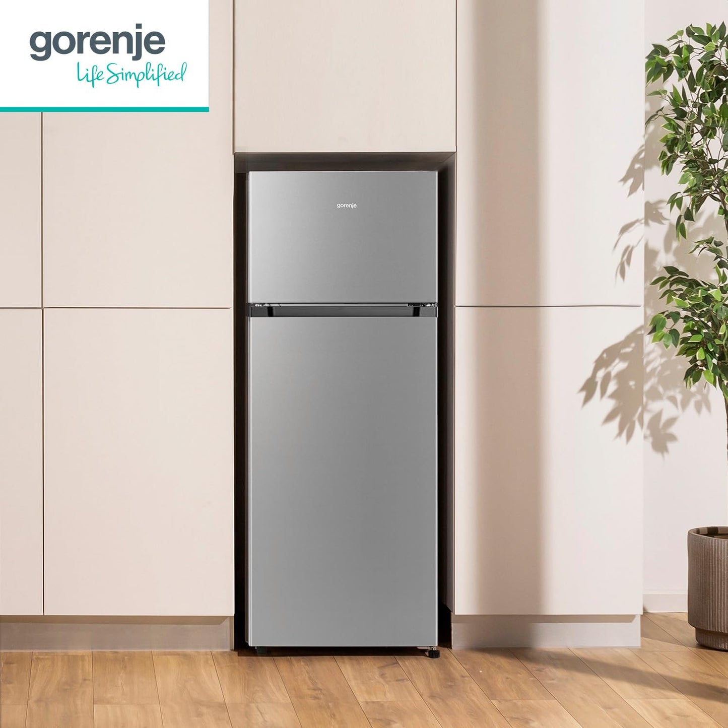 Gorenje N 619EAW4 Fridge-Freezer Combination, LED Display, 186 cm, 300 L, NoFrostPlus, Vegetable Compartment with Moisture Control, FastFreeze, White