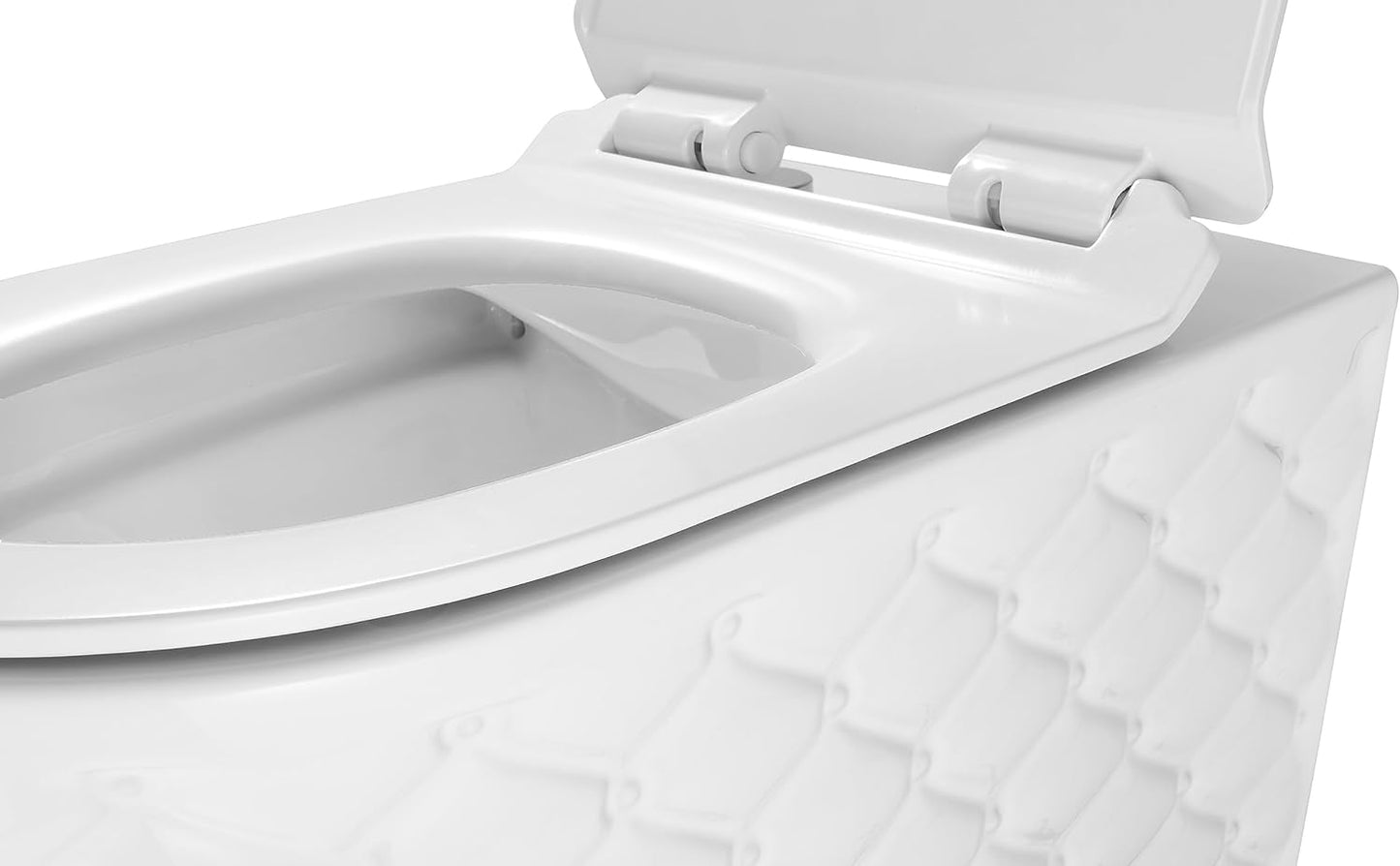 RD Luxury Spülrandloses Wand-WC Weiß – Hänge-Toilette aus Keramik mit Softclose WC-Sitz Absenkautomatik, Schallschutz & Komplettset