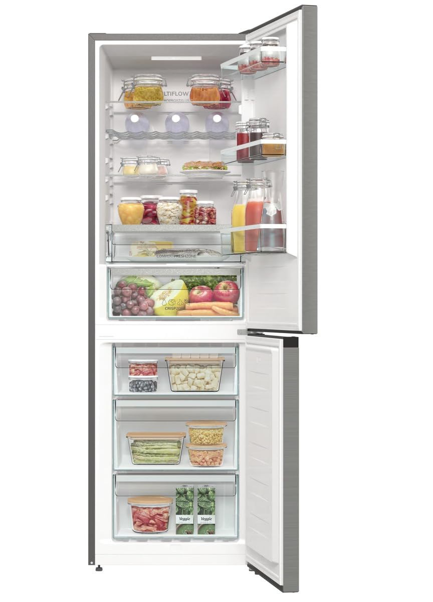 Gorenje N 619EAW4 Fridge-Freezer Combination, LED Display, 186 cm, 300 L, NoFrostPlus, Vegetable Compartment with Moisture Control, FastFreeze, White