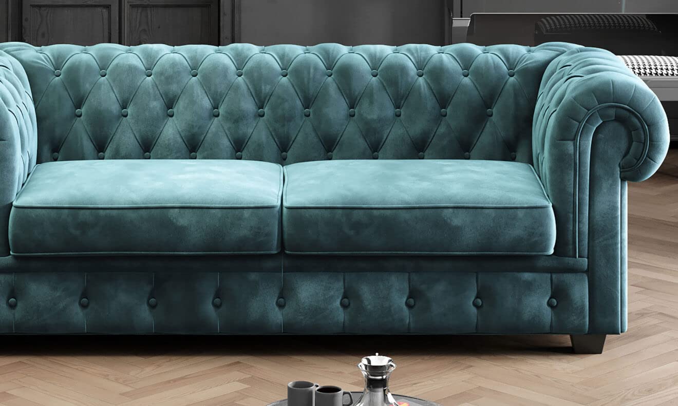 All4All Polstergarnitur Sofagarnitur Roma 3+2+1 Glamour Gesteppt Chesterfield 11 (1-sitzer)