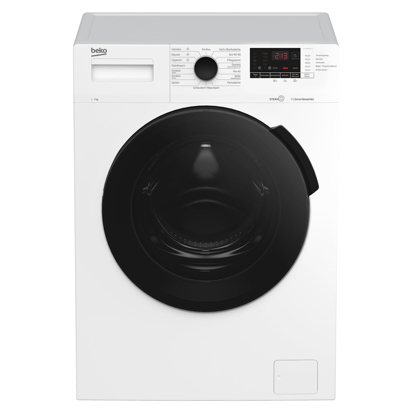 Beko BM3WFU3741R Waschvollautomat, Waschmaschine, 7 kg, EnergySpin, Schleuderwahl 1400 U/min, SteamCure Dampffunktion, allergikergeeignet, AquaWave Schontrommel, Weiß
