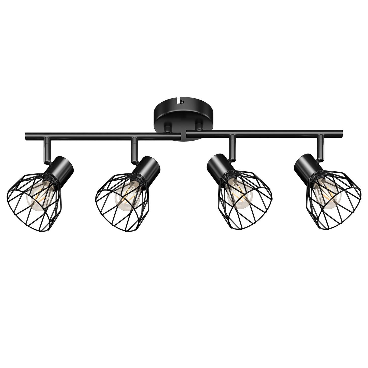 Kimjo Led Deckenstrahler 6 Flammig - Deckenleuchte Strahler E14 Schwenkbar - Deckenlampe Schwarz 6 Flammig Lampe Wohnzimmer - Deckenlampe LED Deckenleuchte Küche Deckenspot Ohne Leuchtmittel