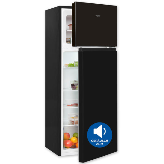 Exquisit KGC5270-45-040E Fridge-Freezer, 143 cm Height, Fridge Freezer, 4-Star Freezer, 206 Litres, Inoxlook