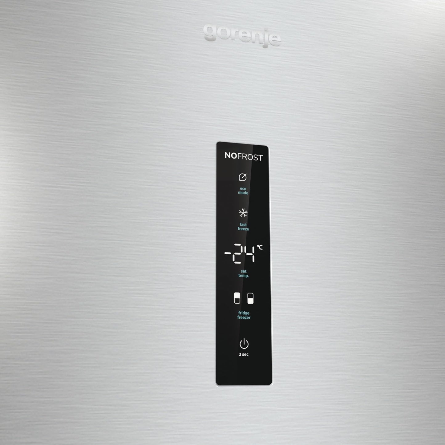Gorenje N 619EAW4 Fridge-Freezer Combination, LED Display, 186 cm, 300 L, NoFrostPlus, Vegetable Compartment with Moisture Control, FastFreeze, White