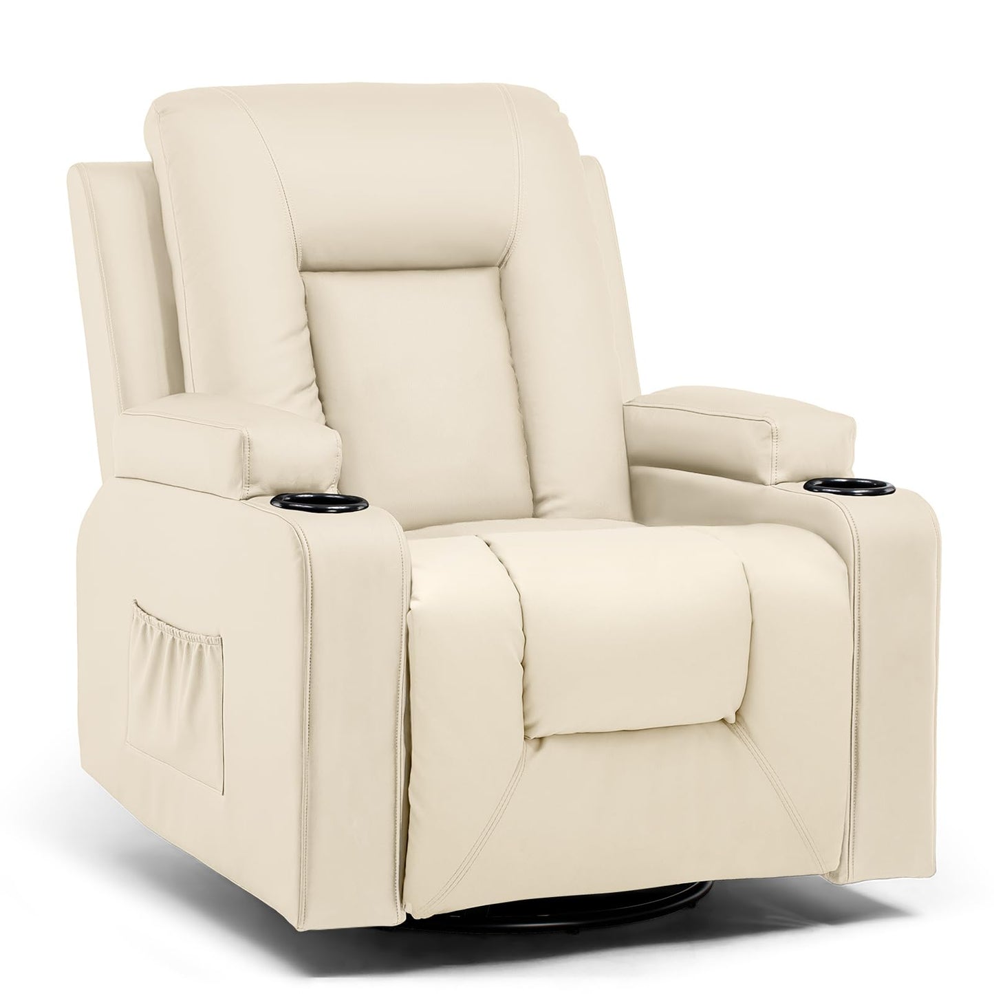 COMHOMA Relaxsessel-Set, Sofa, Sofa-Set aus Kunstleder, Fernsehsessel Ruhesessel Liegesessel mit Liege-Funktion Polstersessel Schlafsessel für Wohnzimmer Schlafzimmer Heimkino,Schwarz, 3+2+1