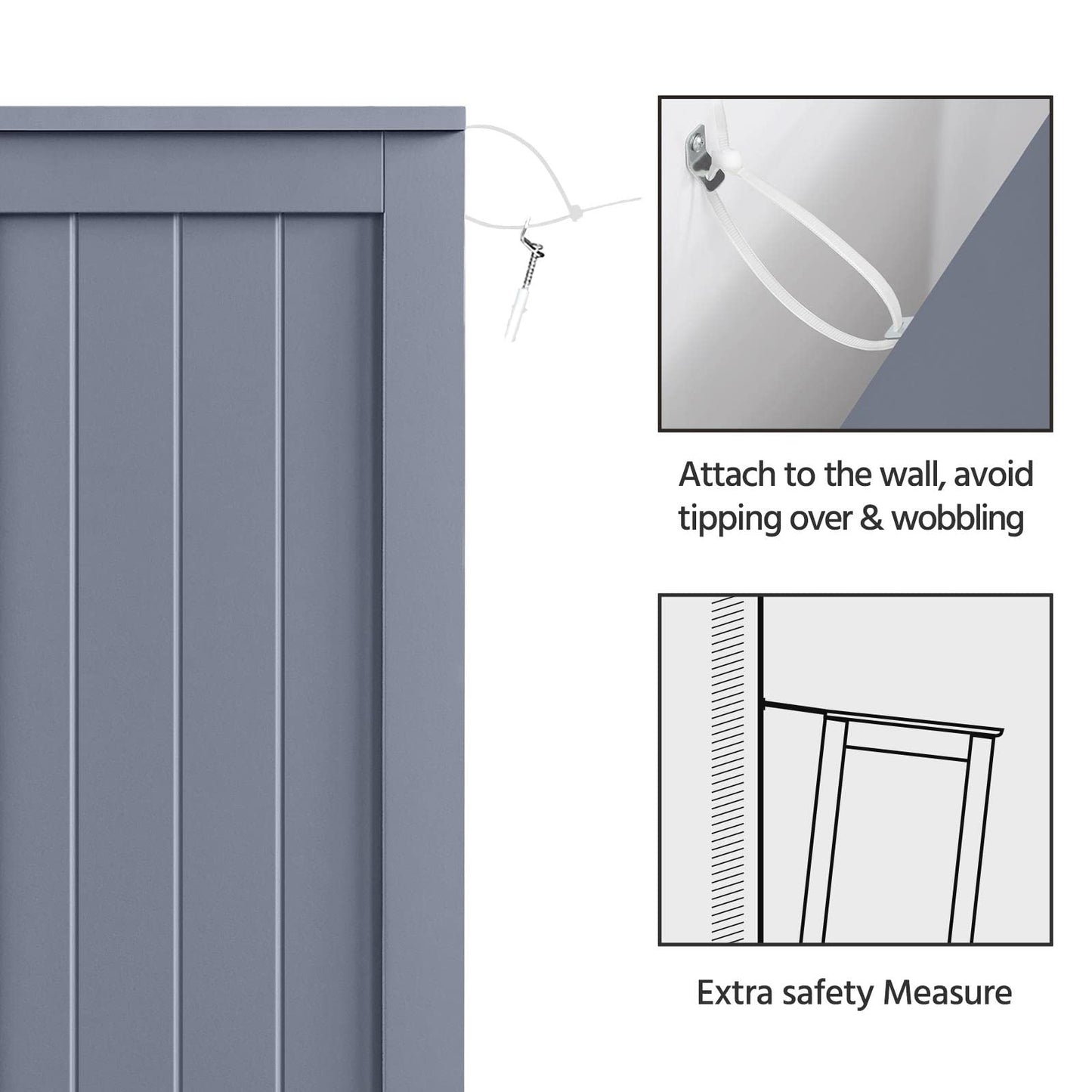 Yaheetech Bathroom Cabinet Floor Cabinet with 4 Drawers and 2 Doors Bathroom Cabinet Floor Cabinet with Height-Adjustable Shelf for Bathroom Living Room Hallway Kitchen White