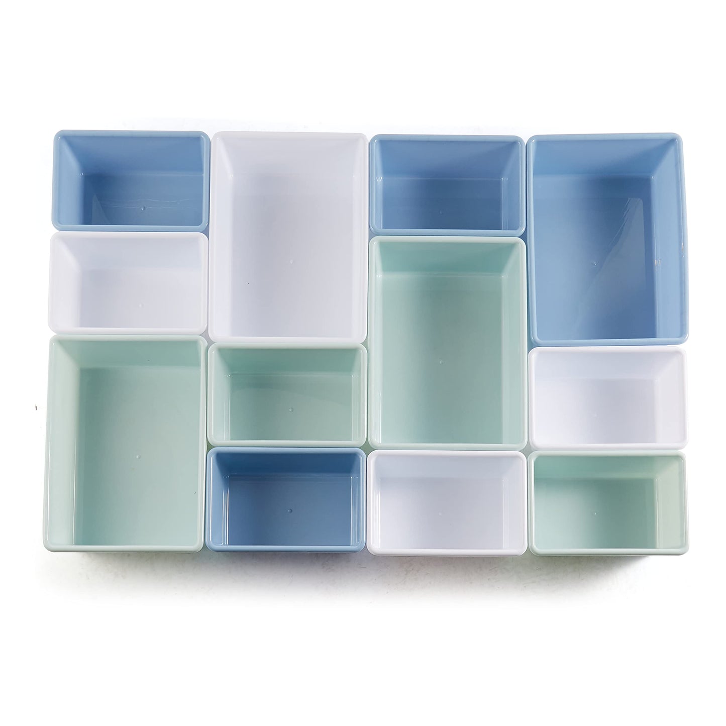 Amazon Basics Kids Toy Storage Toy Organiser with 12 Plastic Containers, White Wood with Pink Containers, 27.7 x 85.3 x 79 cm