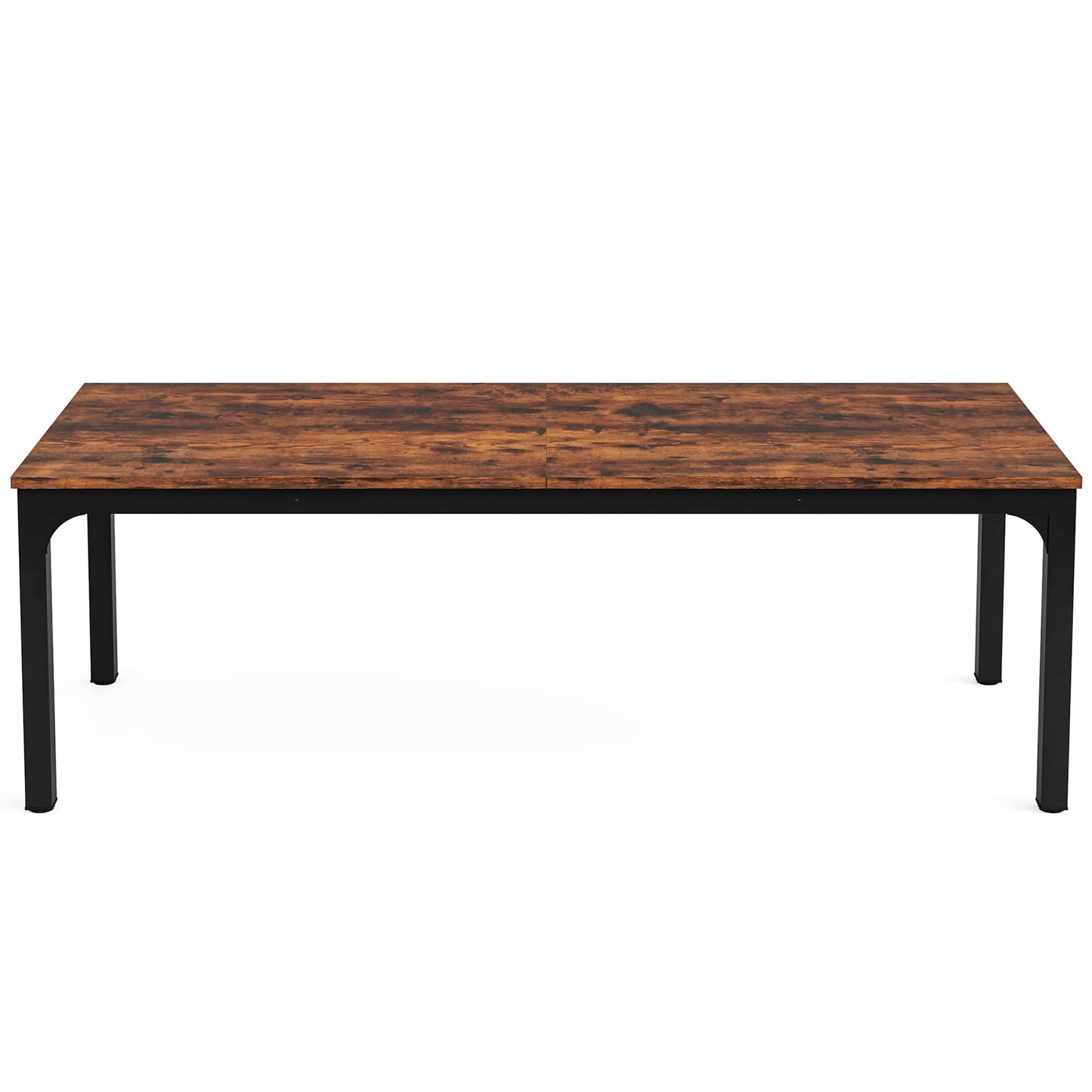 Tribesigns Dining Table, Industrial Kitchen Table for 4-6 People, 200 x 70 x 75 cm, Rectangular Dining Table for Dining Room, Kitchen, Living Room, with Heavy Duty Metal Legs, Oak